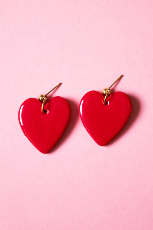 Pendientes corazon sencillo – JULIAHACECOSAS | Tienda de diseño Barcelona