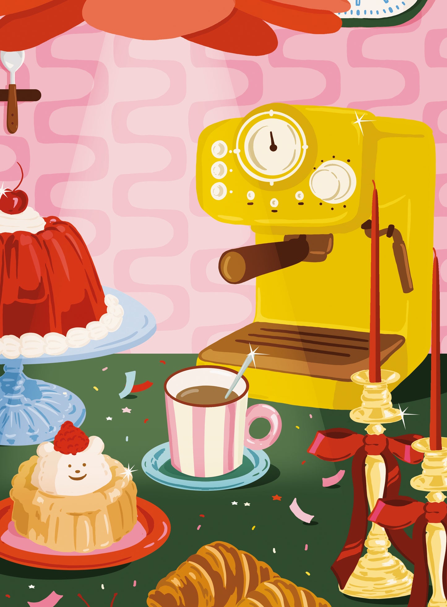 Breakfast – Ilustración original de Laura Ortiz | Leopardo Leopardi Barcelona