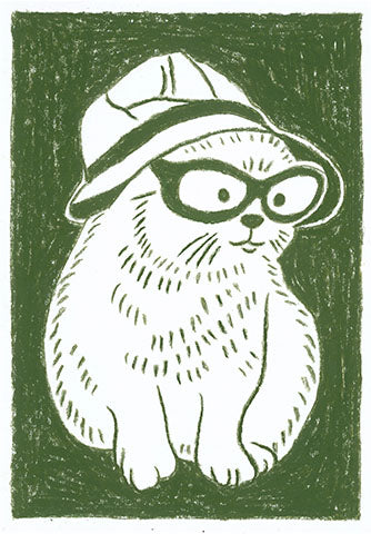 ilustracion detective cat