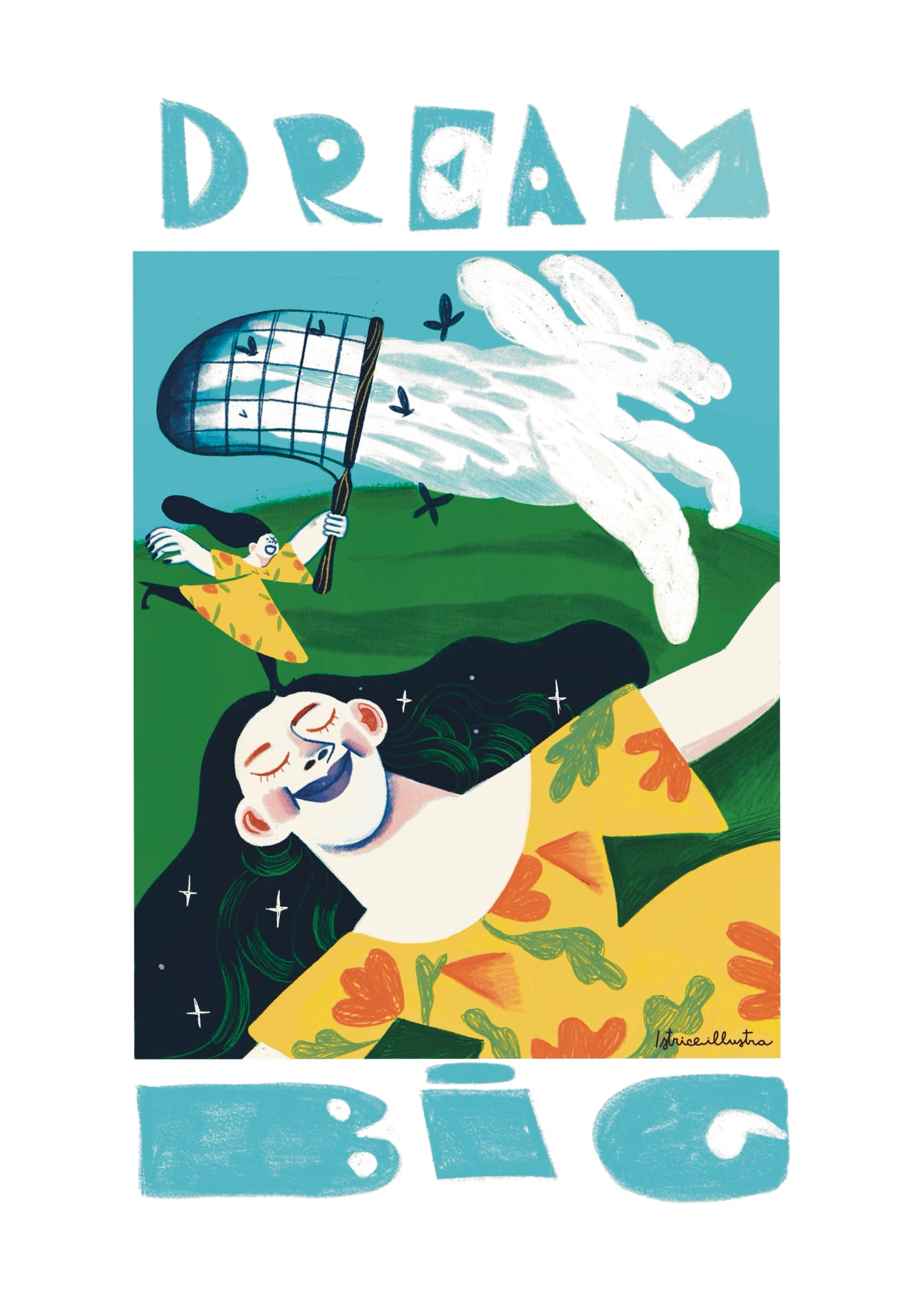 Dream Big – ilustración original de Istriceillustra | Leopardo Leopardi Barcelona