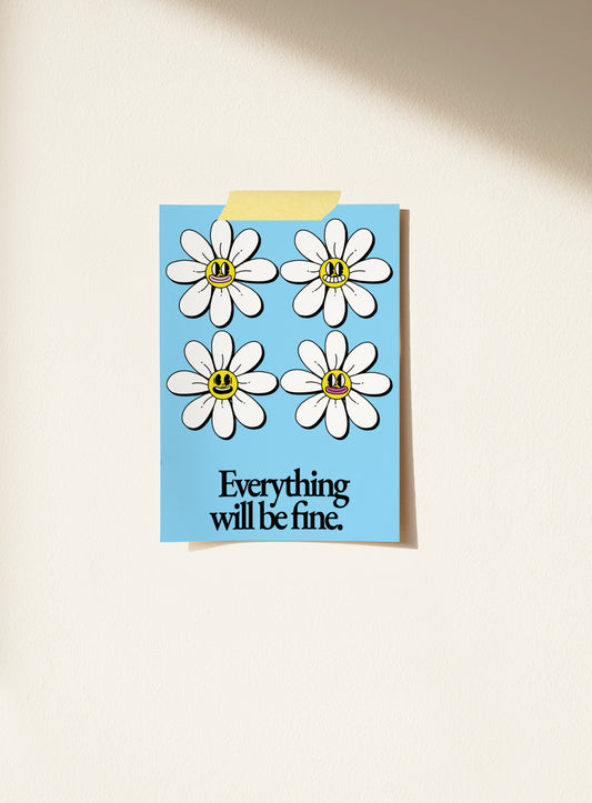 Everything Fine – Ilustración original de Laura Ortiz | Leopardo Leopardi Barcelona