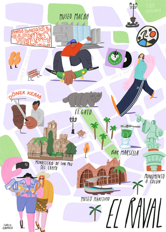 ilustración mapa raval