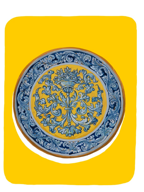 Cerámica talavera. Amarillo