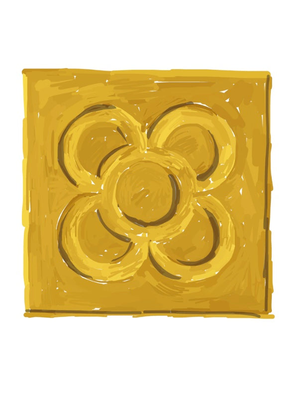 Pannot Amarillo. Fondo blanco