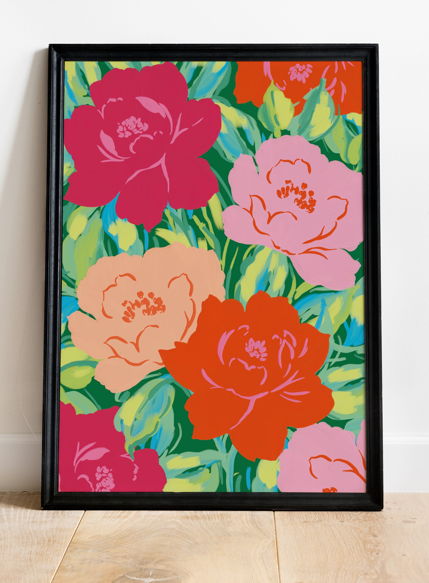 Flores colores – Ilustración original de Laura Ortiz | Leopardo Leopardi Barcelona