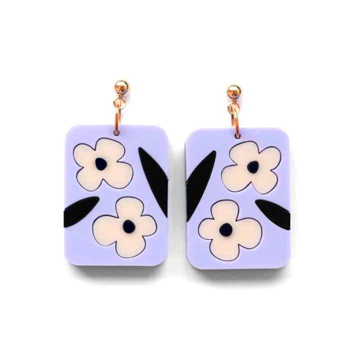 Flor violeta Earring