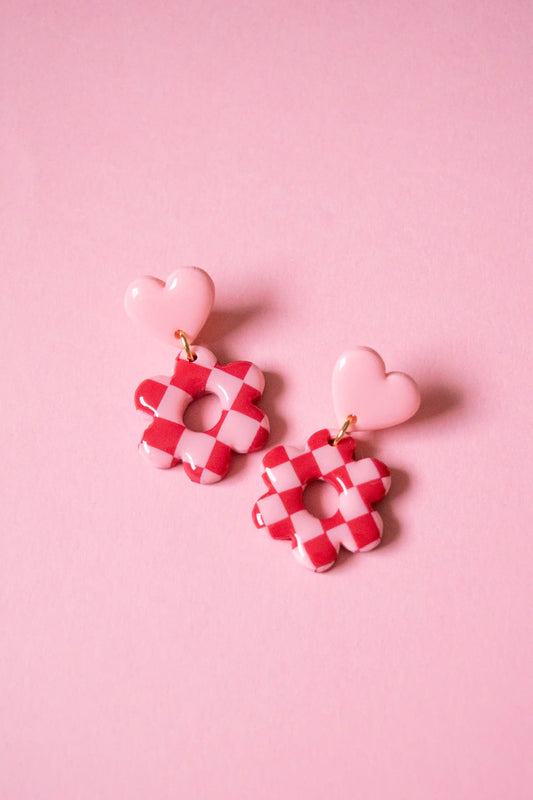 Pendientes Flor Candy rojo – JULIAHACECOSAS | Tienda de diseño Barcelona