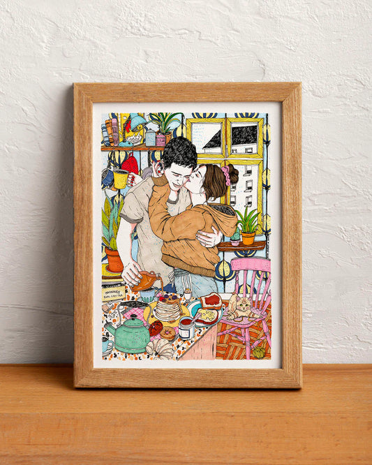 ilustración desayuno con amor