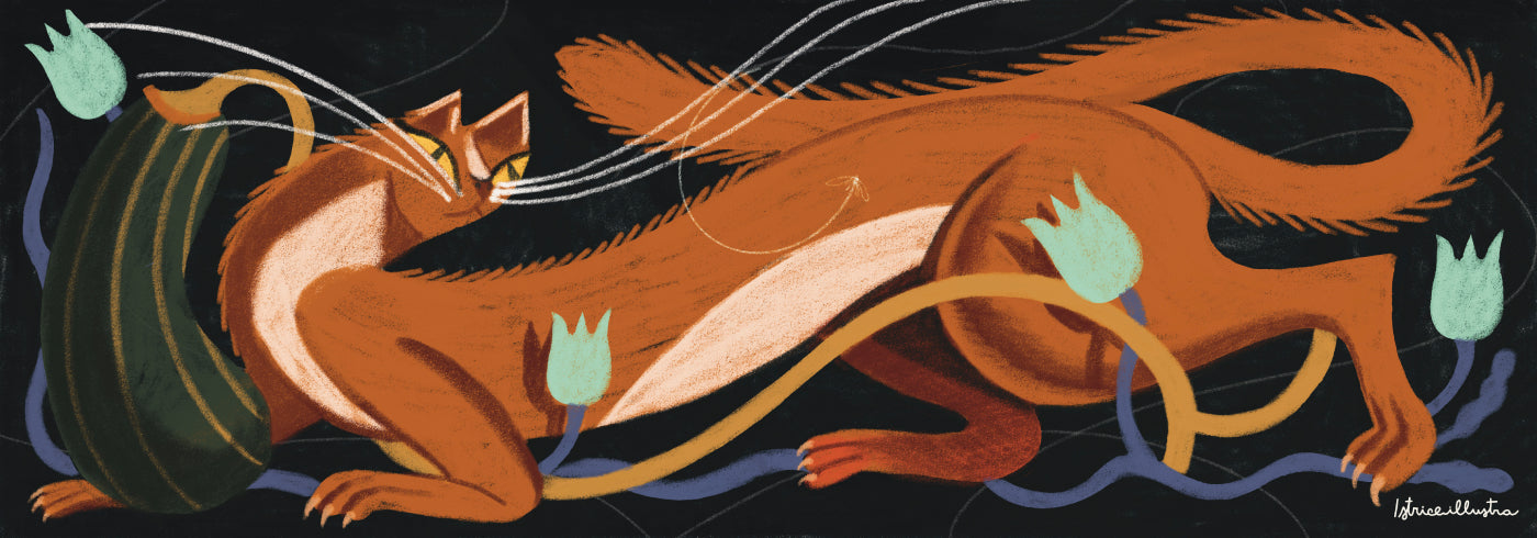Gato Naranja – ilustración original de Istriceillustra | Leopardo Leopardi Barcelona