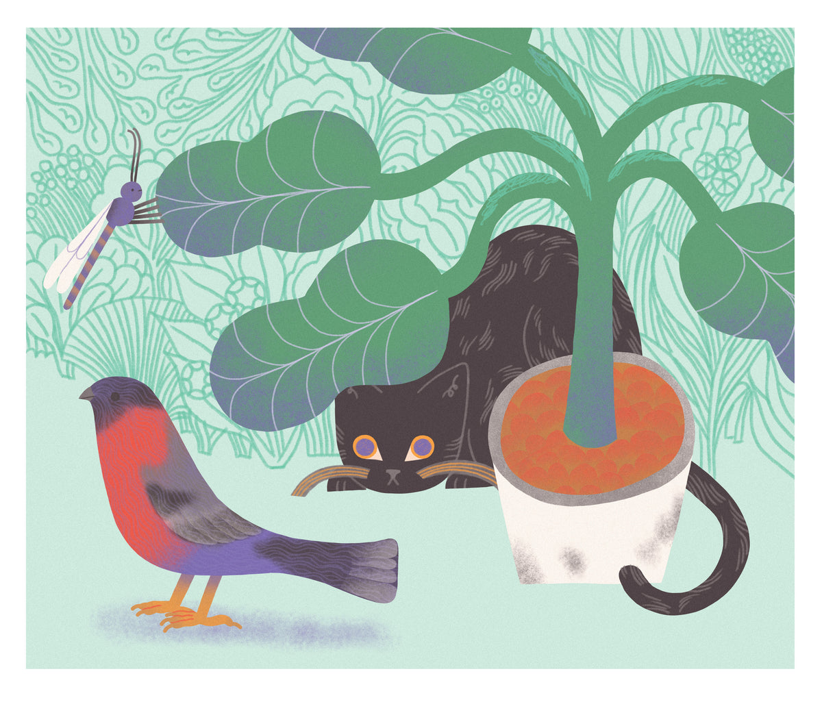 Laoliwa - Gato acechando - 30x30 cm
