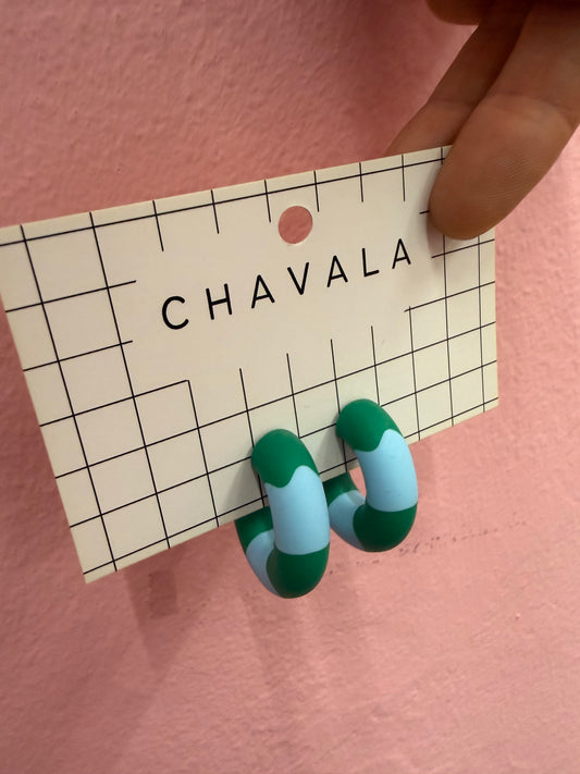 Aros verdes y azules