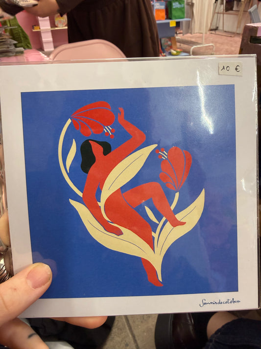 ilustracion mujer y flor