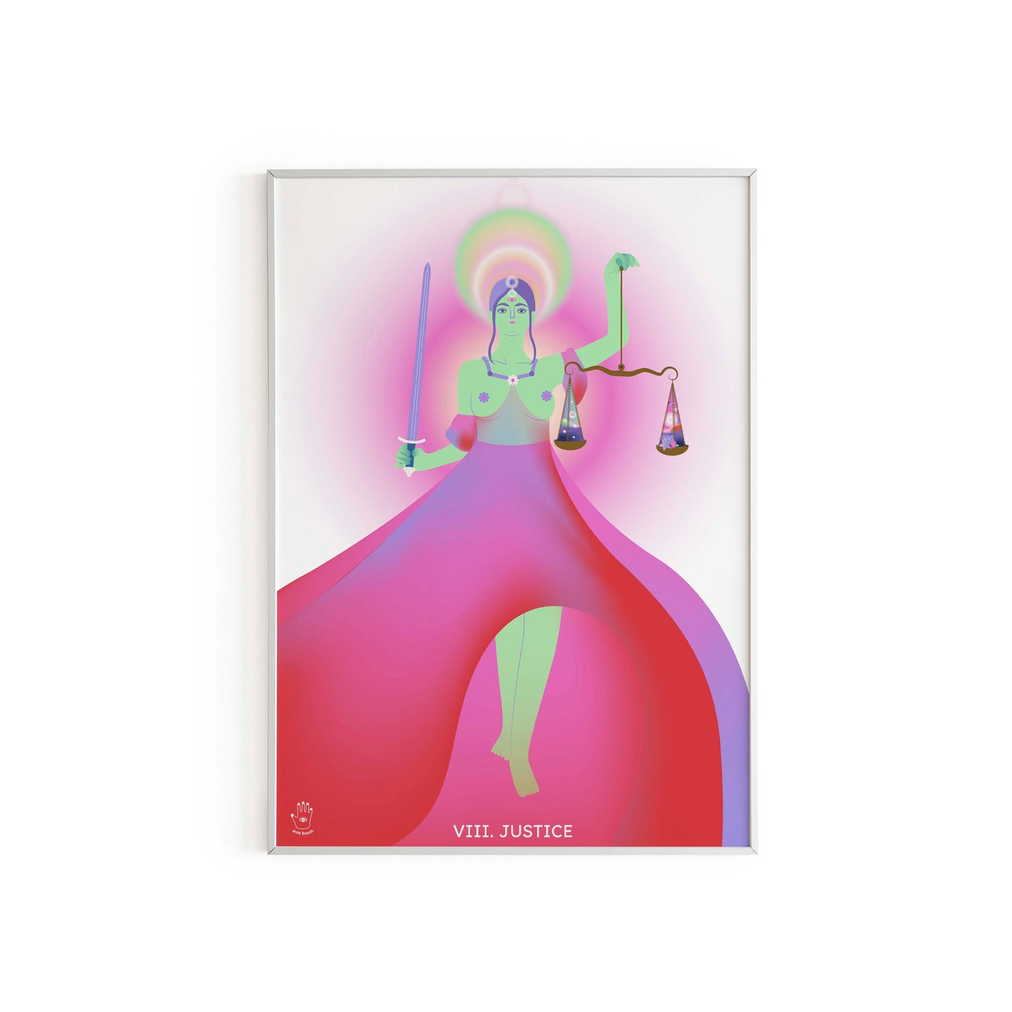 Justice Tarot Art Print