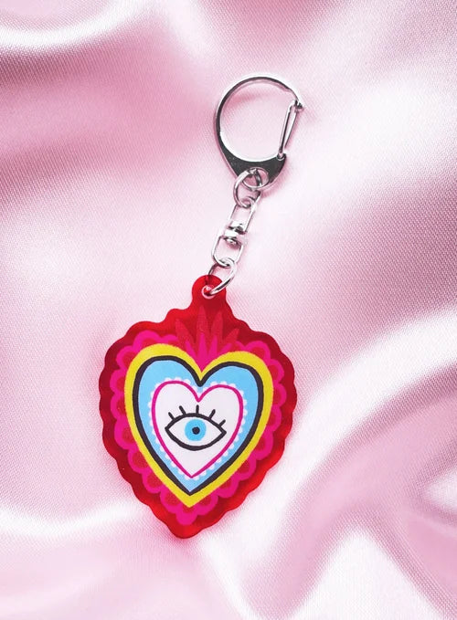 Llavero corazón mex – Ilustración original de Laura Ortiz | Leopardo Leopardi Barcelona