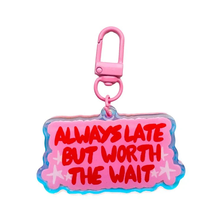 Llavero always late – Ilustración original de Laura Ortiz | Leopardo Leopardi Barcelona