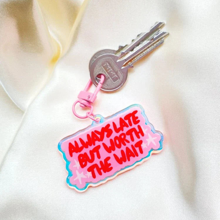 Llavero always late – Ilustración original de Laura Ortiz | Leopardo Leopardi Barcelona