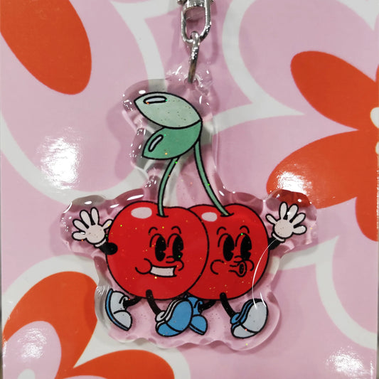 Llavero cherries – Ilustración original de Laura Ortiz | Leopardo Leopardi Barcelona