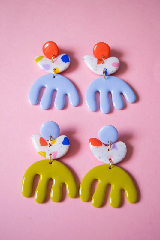 Pendientes Matisse terrazo azul – JULIAHACECOSAS | Tienda de diseño Barcelona