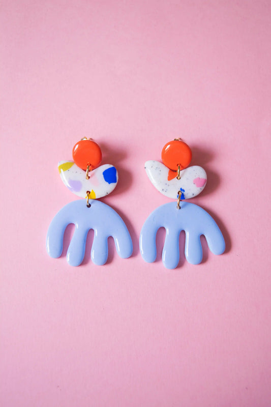 Pendientes Matisse terrazo azul – JULIAHACECOSAS | Tienda de diseño Barcelona