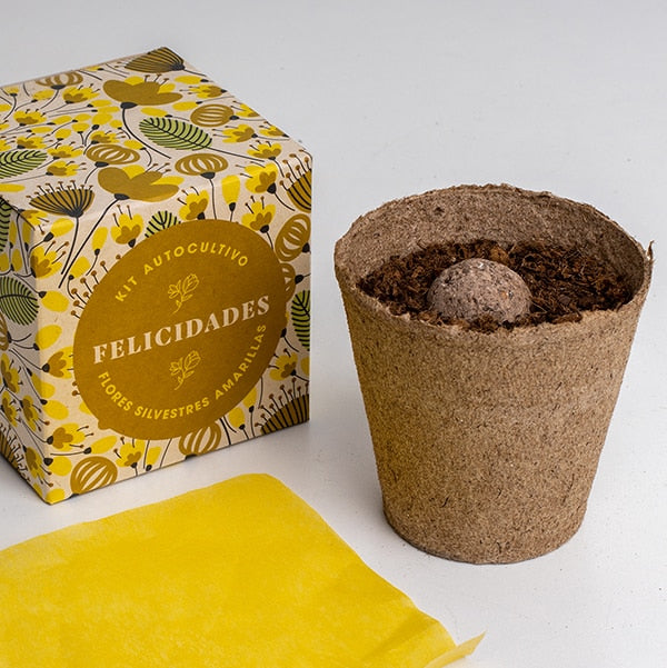 Kit autocultivo díselo con flores (Felicidades)