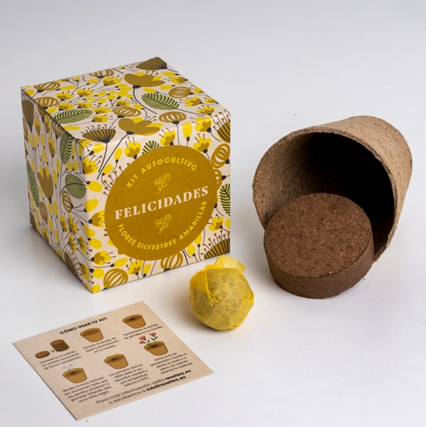 Kit autocultivo díselo con flores (Felicidades)