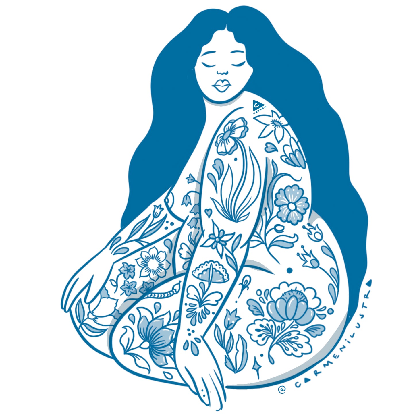 ilustracion sentada