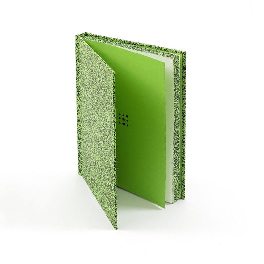 libreta verde tapa dura