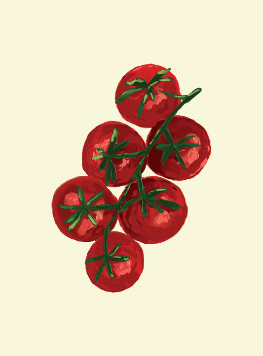 Tomates – Ilustración original de Laura Ortiz | Leopardo Leopardi Barcelona