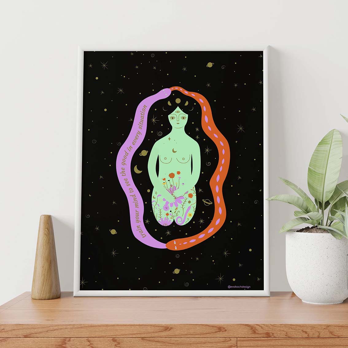 Universe Goddess Art Print