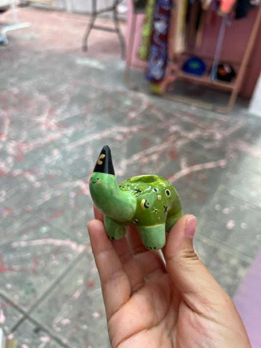miniatura tortuga candelabro