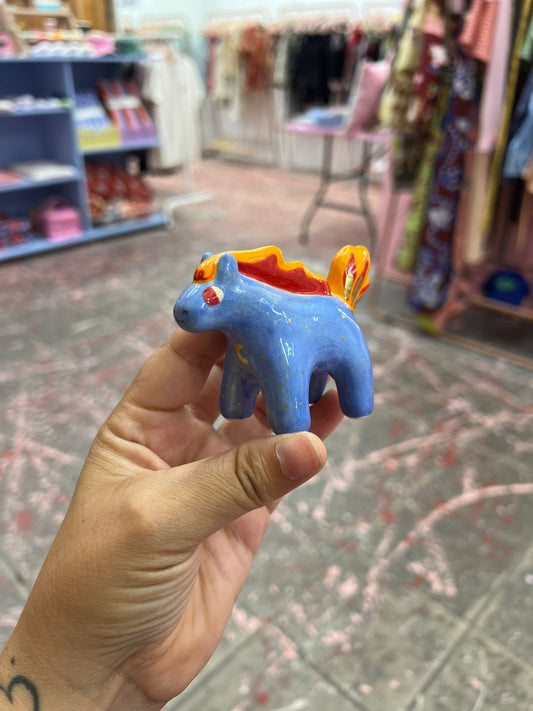 miniatura caballo azul