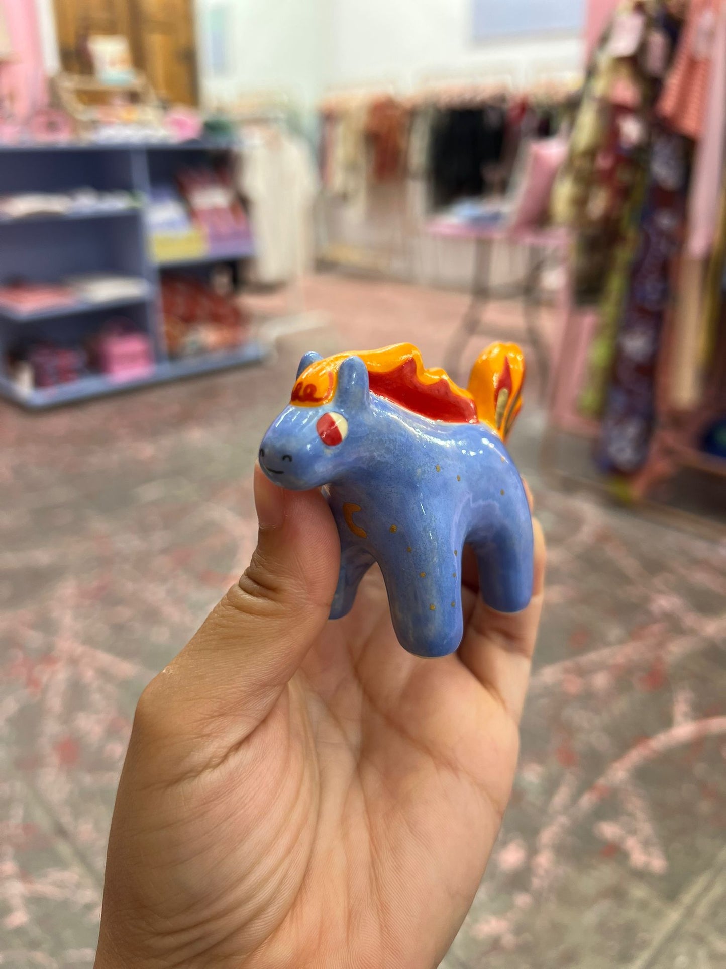 miniatura caballo azul