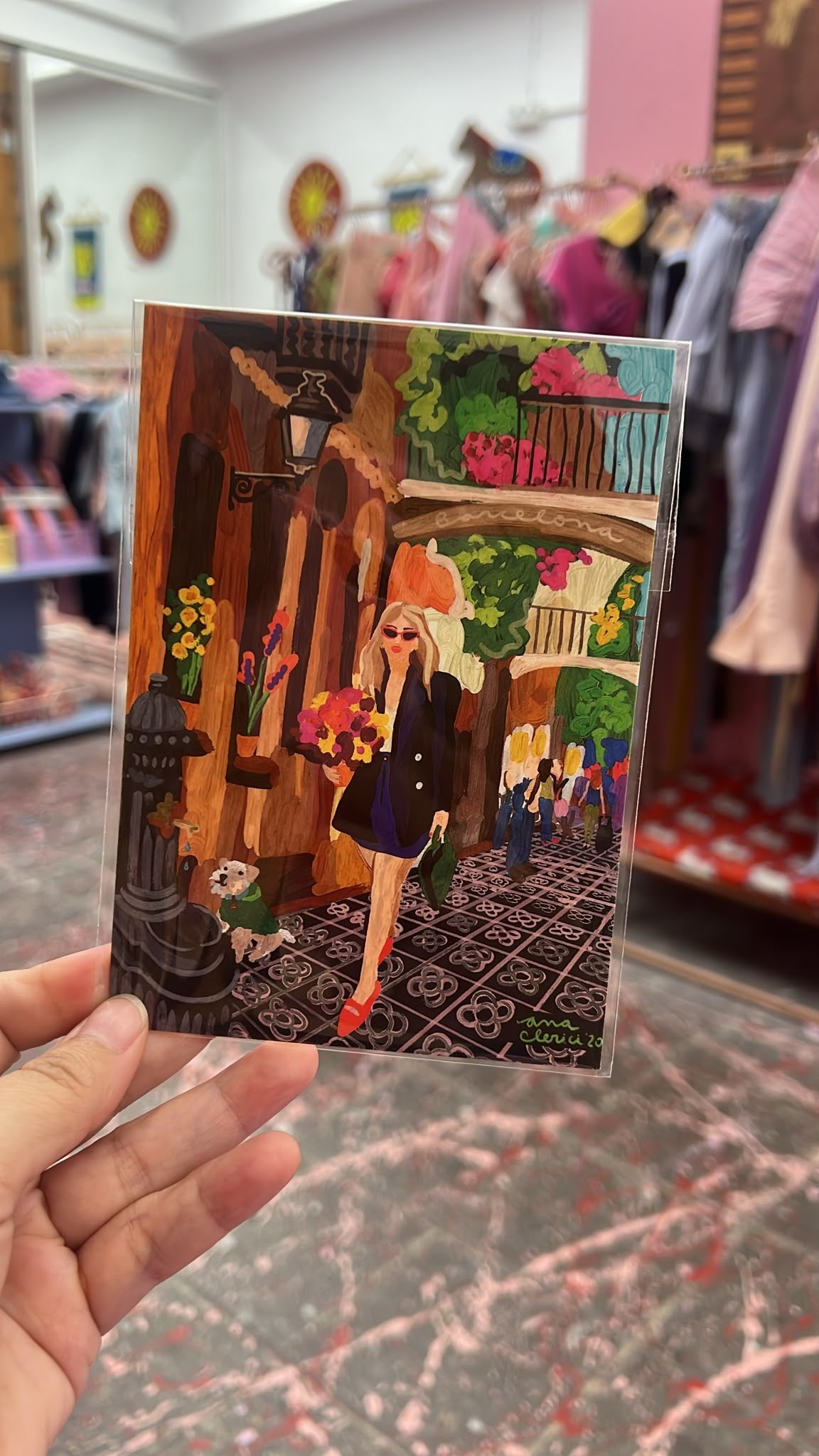 postal las calles de barcelona