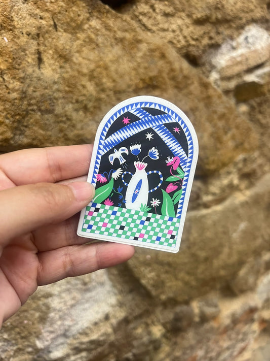 sticker color flora midnight