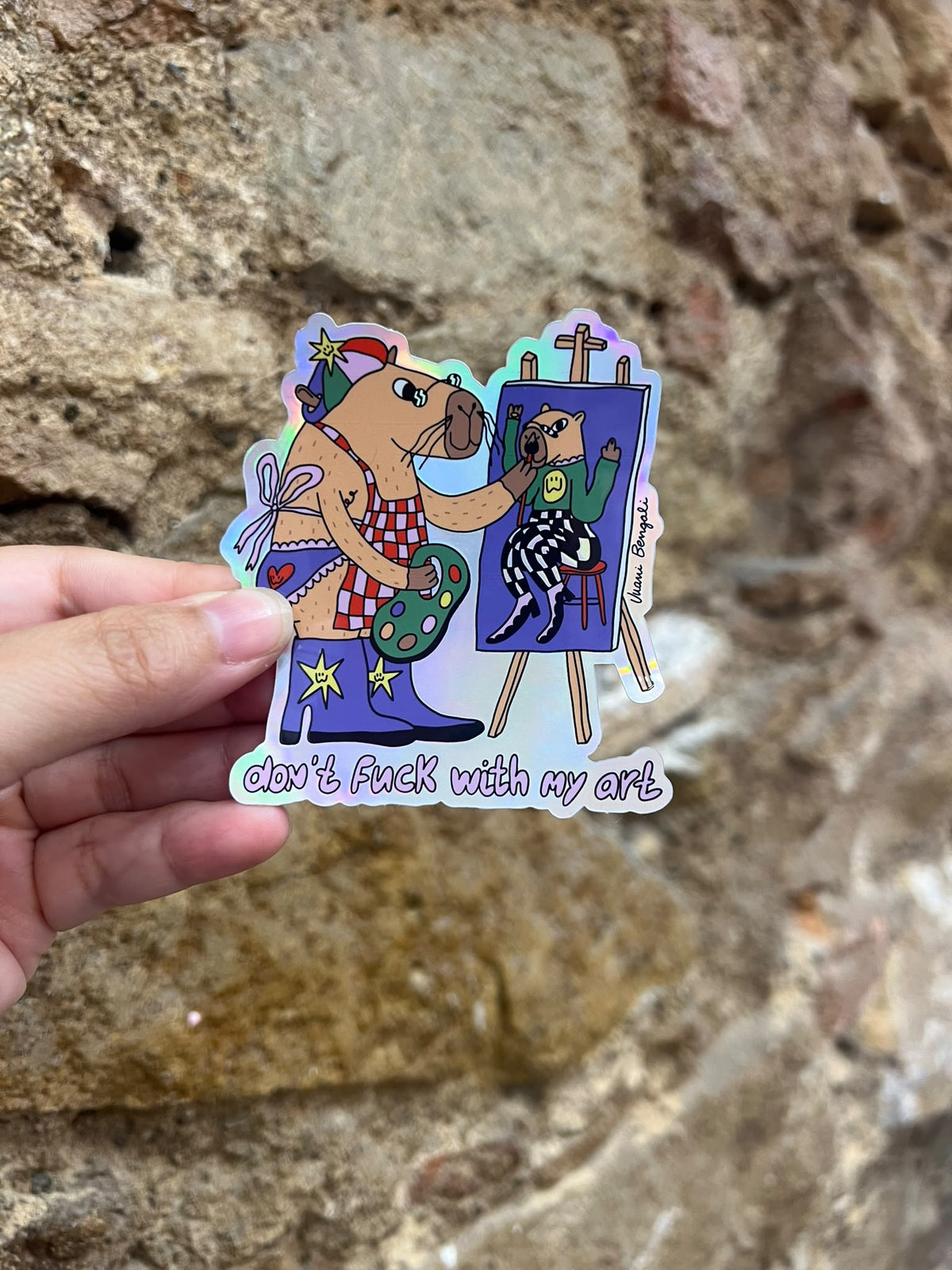 sticker dont fuck with my art