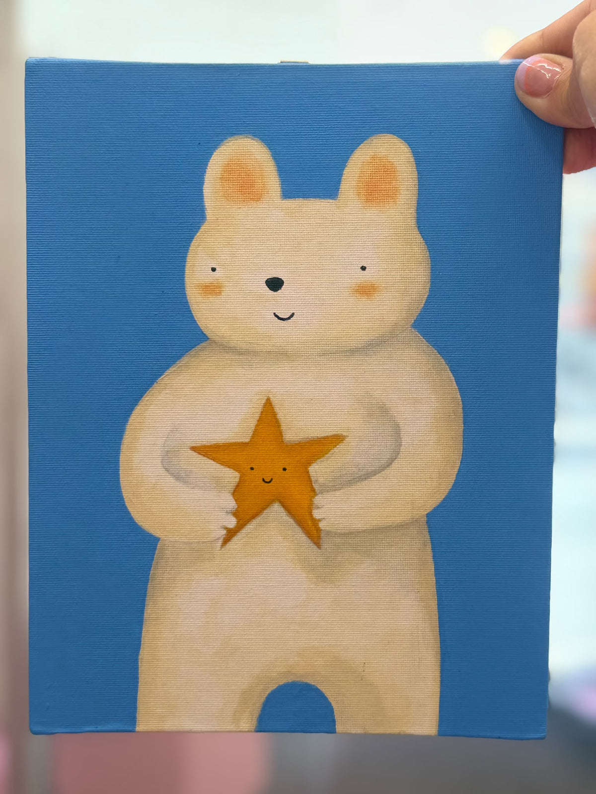 cuadro oso con estrella