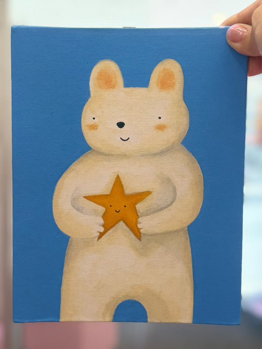 cuadro oso con estrella