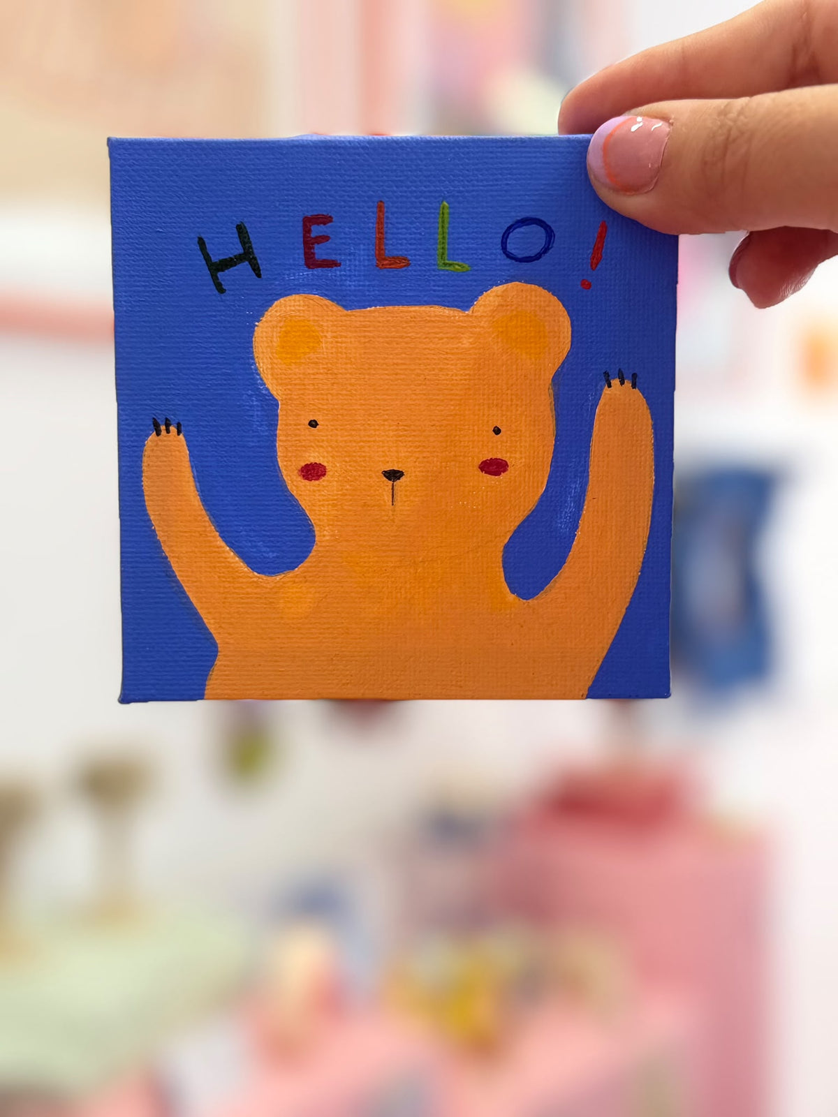 cuadro oso hello