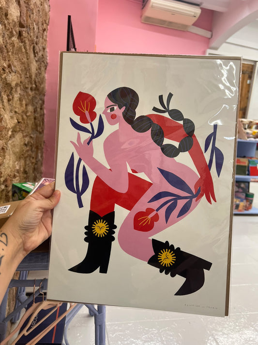 ilustracion mujer roja