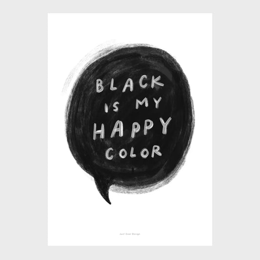 ilustracion black is my happy color