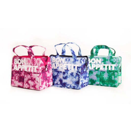 bolsa térmica para almuerzo tie dye azul