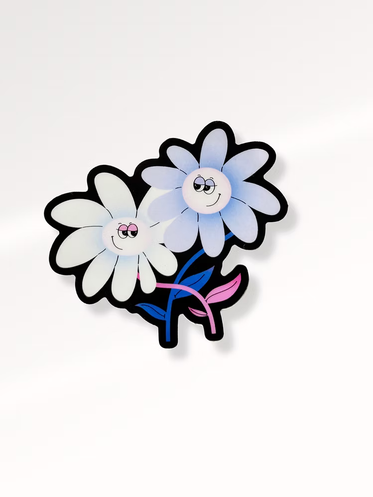 sticker flowers hug