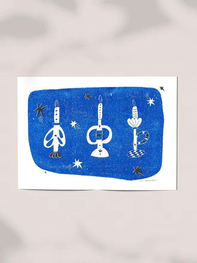 ilustracion candle holder a4