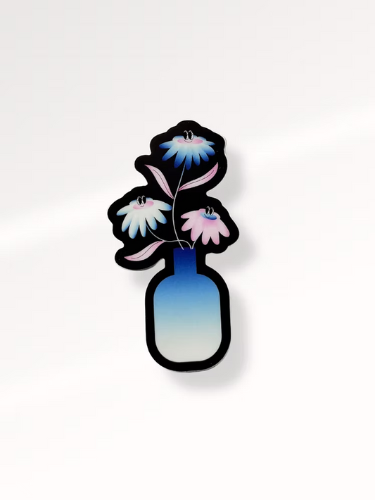 sticker 3 flowers in pot