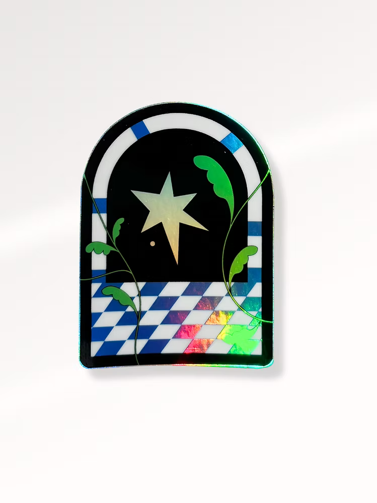 sticker black star hole