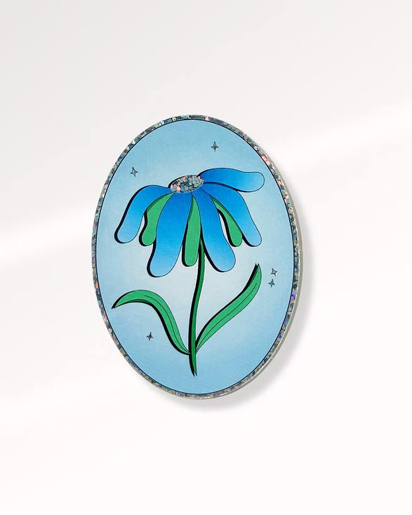 sticker dreamy flower glitter