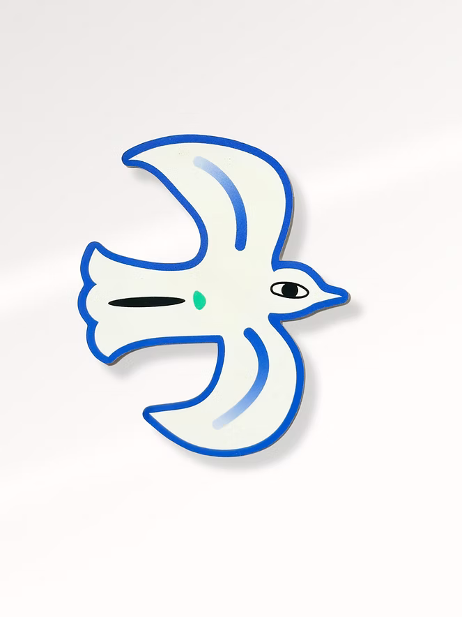 sticker mediterranean bird holo