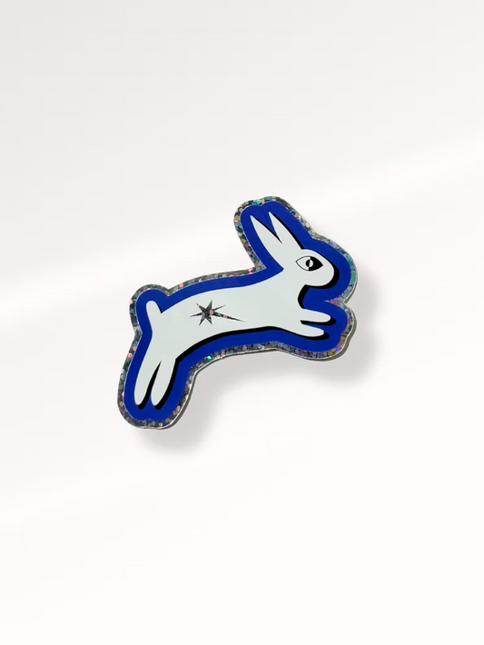 sticker rabbit glitter