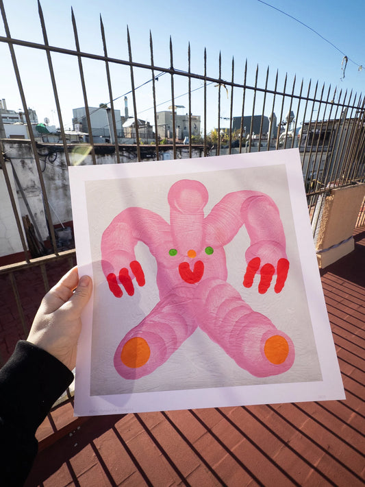 Impressió d'art Una noia al Park Güell