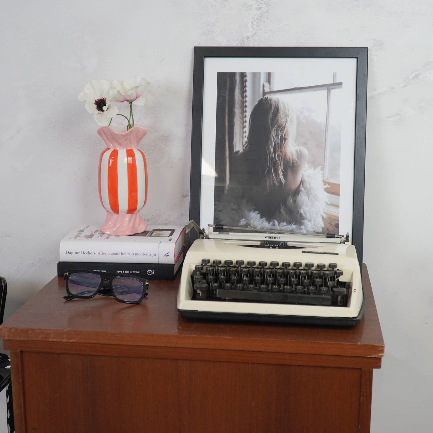 jarrón de Flores Caramelo